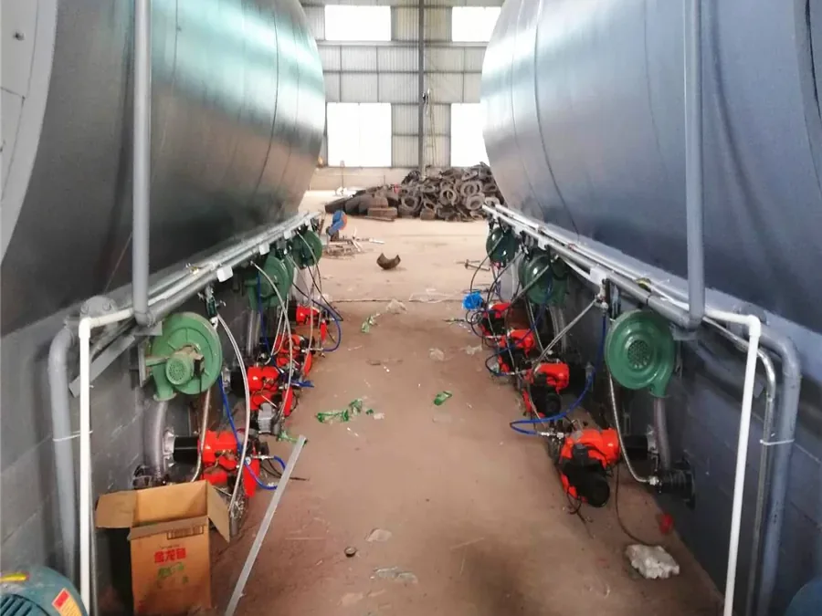 Prepared tire feed and equipment around a tire pyrolysis line
